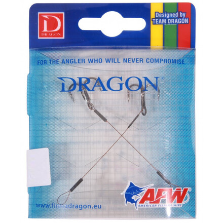 Dragon Treble Hook Stingers Steel Leader 1x7 Surfstrand 13kg 10cm no.2 (2stuks)