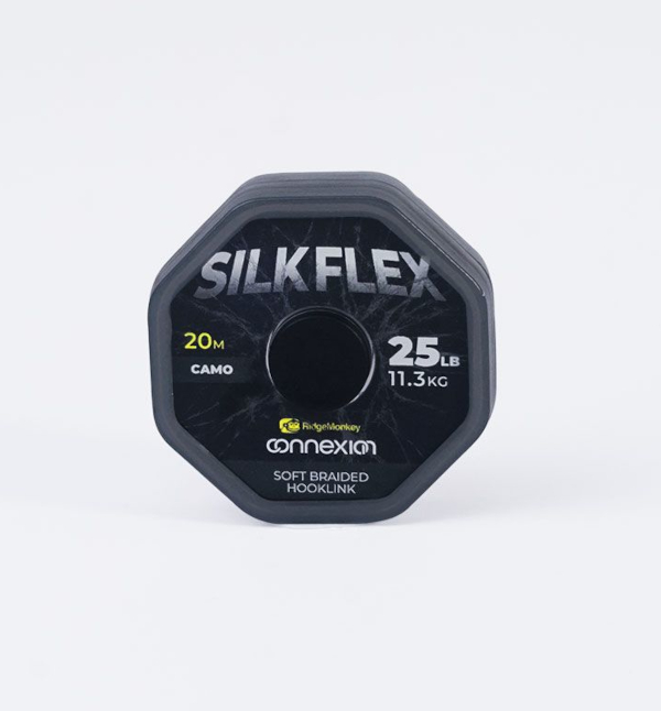 Ridgemonkey Connexion SilkFlex Camo Soft Braid 25lb (20m) - SilkFlex Soft Braid 25lb/11,3kg Camo (20m)