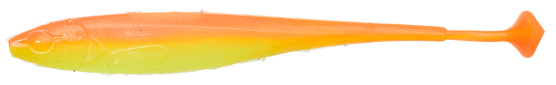 Illex Magic Finess Shad 4", 10 stuks! - Orange/Chartreuse