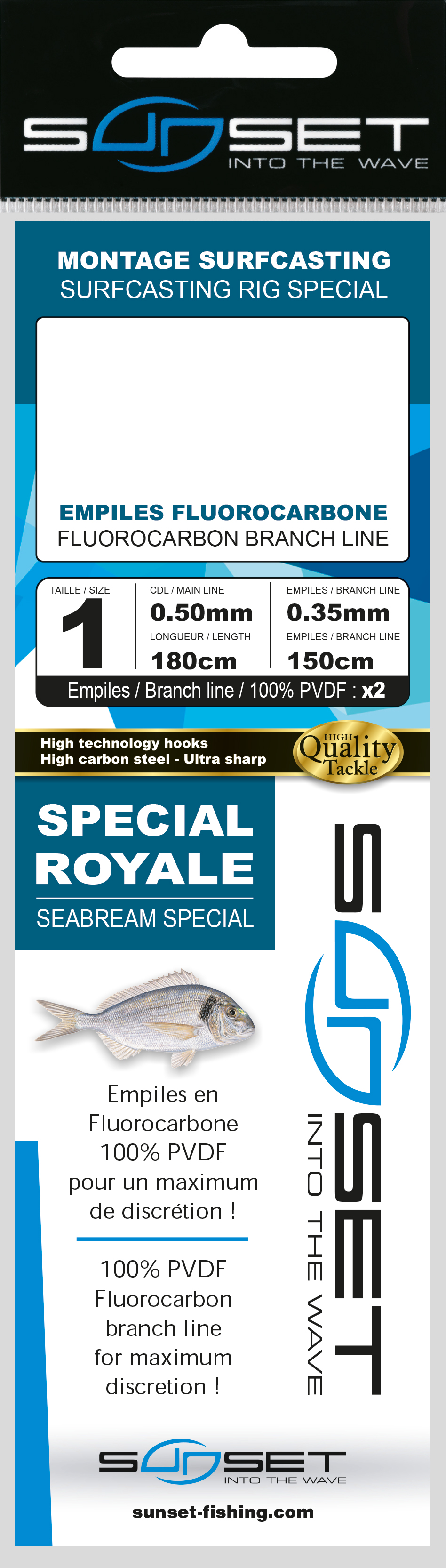 Sunset BDL Surfcasting RS Competition Special Royal Seabream Fluorocarbon Rig #1