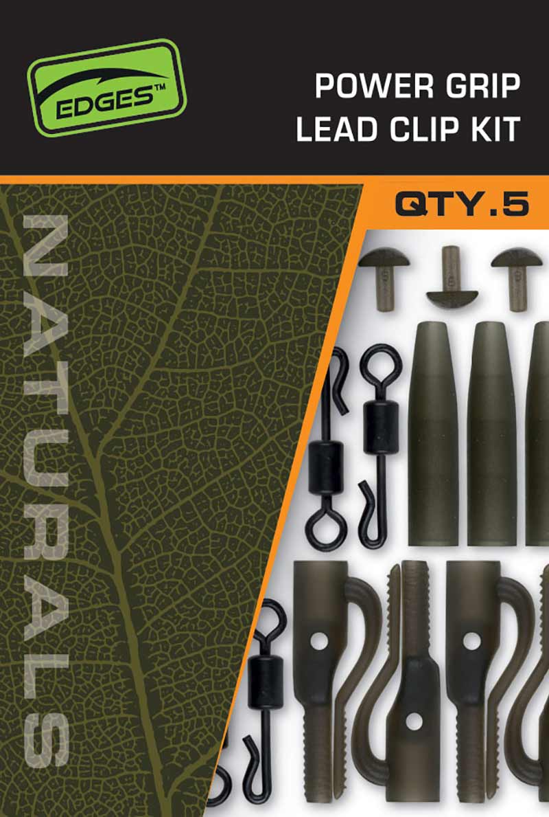 Fox Edges Naturals Power Grip Lead Clip Kit (5 stuks)