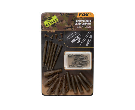 Fox Edges Camo Power Grip Lead Clip Kit Size 7 (5stuks)