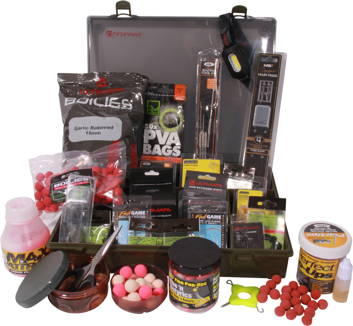 Ultimate Adventure Carp Box Boordevol End-Tackle