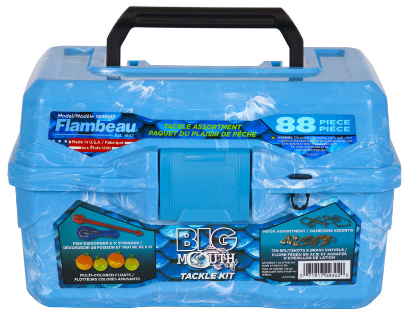 Flambeau Big Mouth Tackle Box Kit Viskoffer - Pearl Blue Swirl