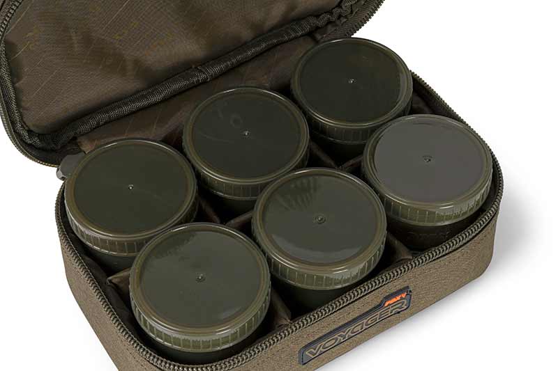 Fox Voyager 8 Pot Hookbait Case (incl. 8 potjes)