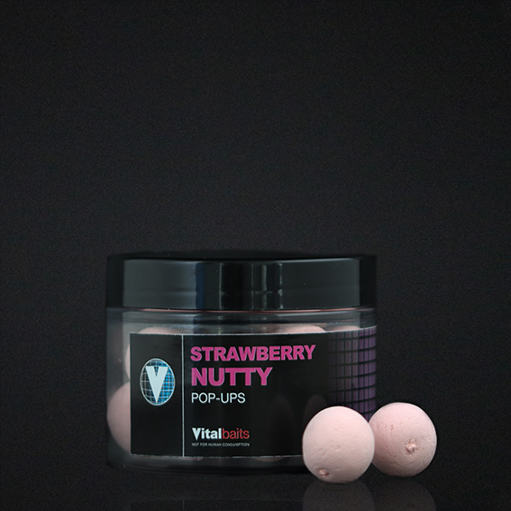 Vital Baits Pop-Ups 14mm Strawberry Nutty