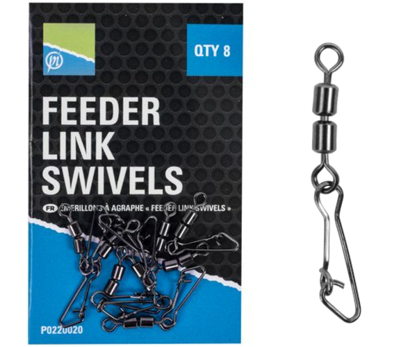 Preston Double Feeder Link Swivels (8stuks)