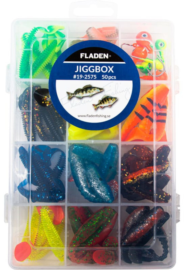 Fladen Shad jigs in tackle box 80mm, 50pcs