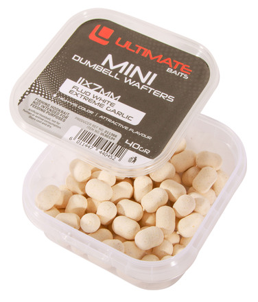 Ultimate Baits - Mini Fluo Dumbell Wafters 11x7mm - Extreme Garlic