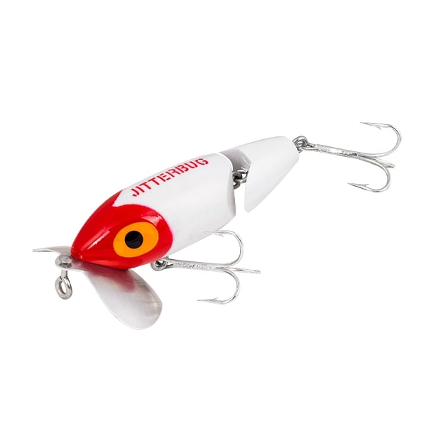 Arbogast Jointed Jitterbug White Red Head 7cm (10g)