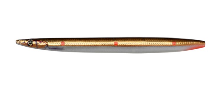 Savage Gear 3D Linethru Sandeel S 13.5cm (23g) - Brown Copper Red Dots
