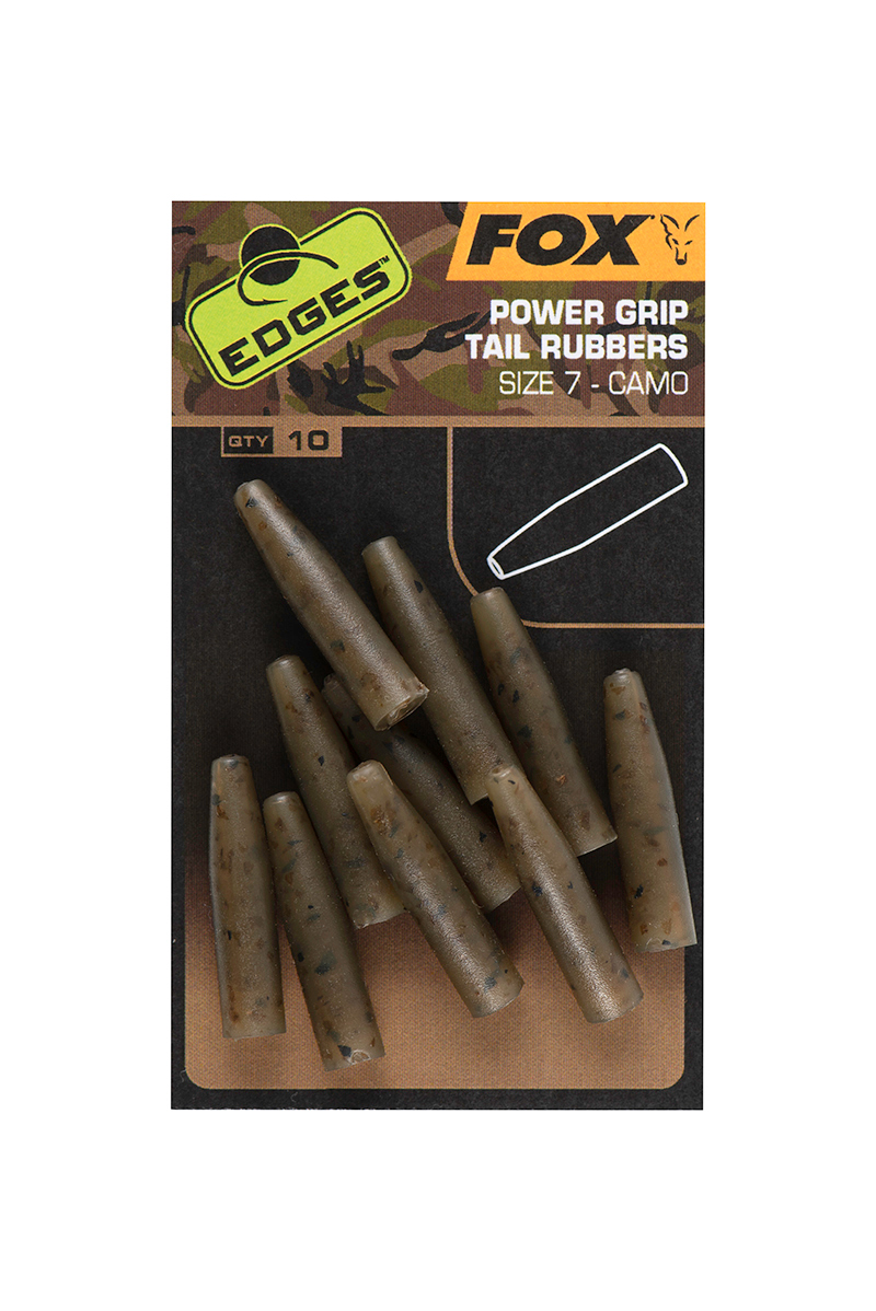 Fox Edges Camo Powergrip Tail Rubbers Maat 7 (10 stuks)