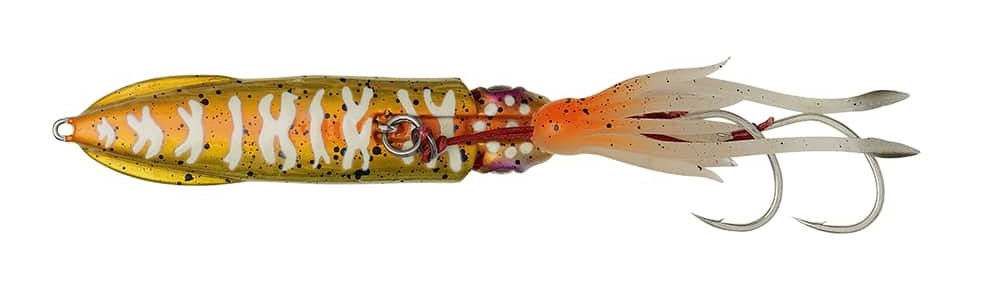 Savage Gear Swim Squid Inchiku Zeevis Kunstaas Orange Gold Glow 9.7cm (150g)
