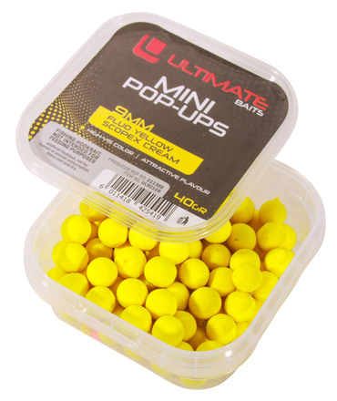 Ultimate Baits Mini Fluo Pop-Ups 9mm - Scopex Cream