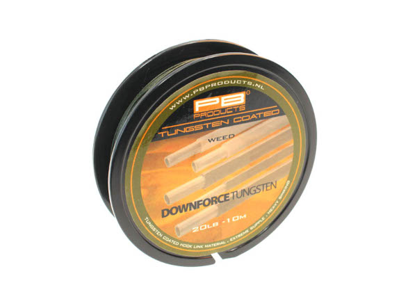 PB Products Downforce Tungsten Coated Hooklink Onderlijnmateriaal 10m (20lb) - Weed