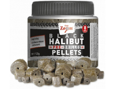 Carp Zoom Pre-Drilled Pellets Black Halibut 8mm (120g)