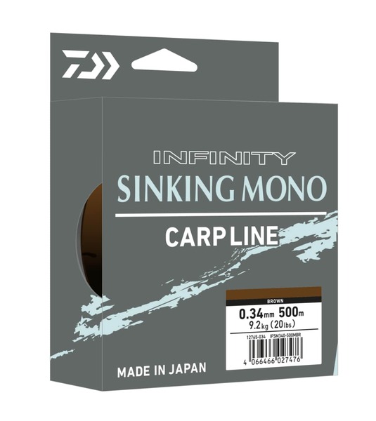 Daiwa Infinity Sinking Brown Nylon Vislijn (500m)