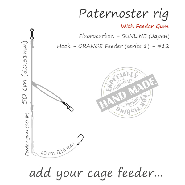 Life Orange Feeder Rig Paternoster + Feeder Rubber