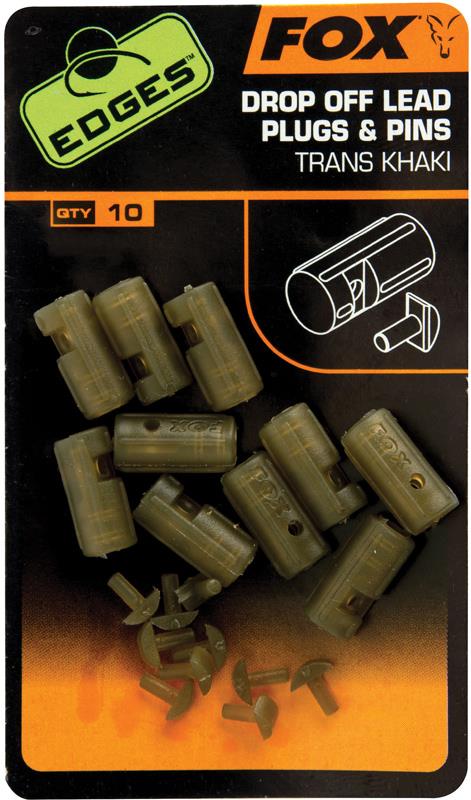 Fox Edges Drop Off Lead Plugs & Pins Trans Khaki