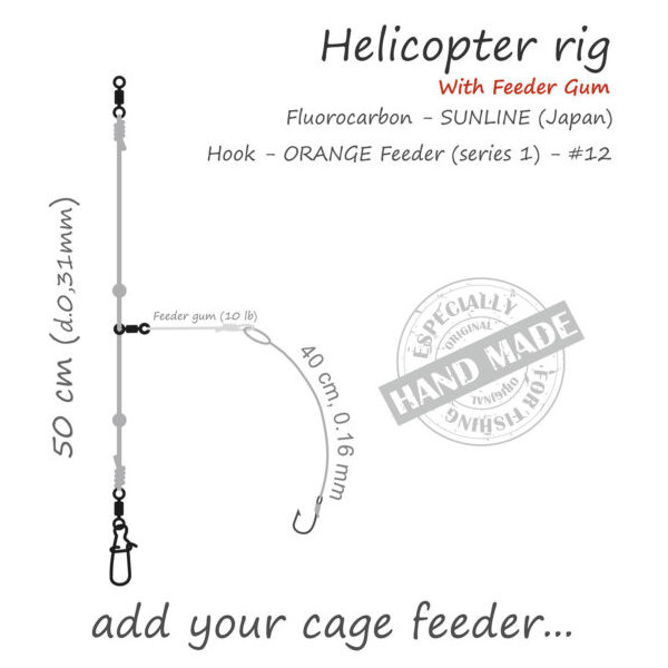 Life Orange Feeder Rig Helicopter + Feeder Rubber