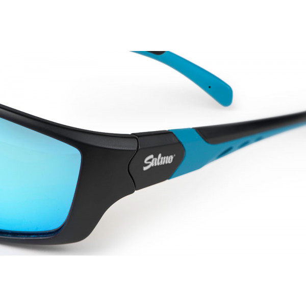 Salmo Wrap Black Grey/Ice Blue Lens Sunglasses