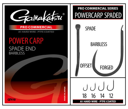 Gamakatsu Pro-C Powercarp Spade A1 PTFE BL Witvis Haak (10 stuks)