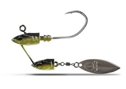 VMC Softbait Twinjig Spinner Green 7g (2 Stuks)