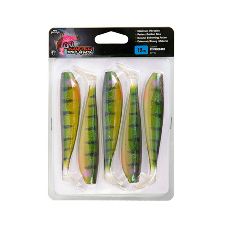 Fox Rage Zander Pro Shad Ultra UV Packs Stickleback 12cm (5stuks)