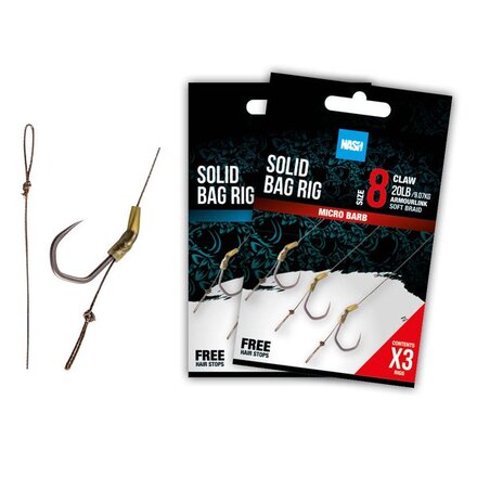 Nash Solid Bag Rig (3 Stuks) (20lb)