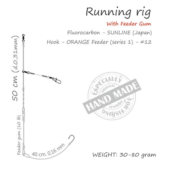 Life Orange Feeder Rig Running + Feeder Rubber