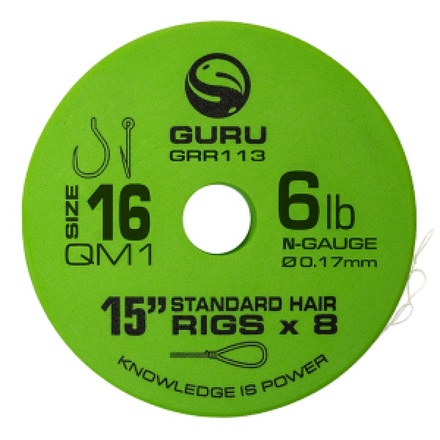 Guru QM1 Standard Hair 15" Rig (8pcs)