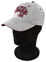 Fox Chunk Grey Burgundy Twill Baseball Cap