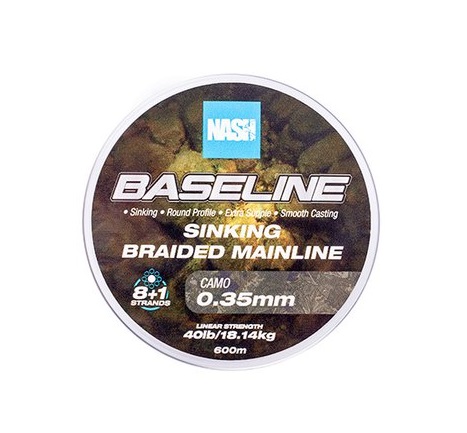Nash TT Baseline Sinking Braid Camo Gevlochten Lijn (1200m)