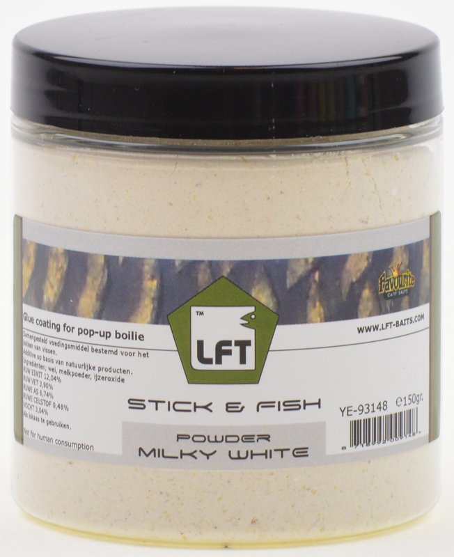 LFT Favourite Stick & Fish Powder Milky White Lokvoer (150g)