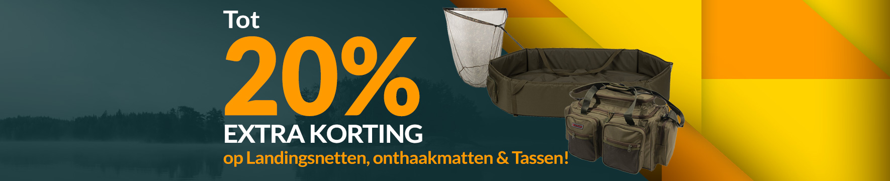 Categorie Topbanner Landingsnetten, Onthaakmatten & Tassen 20%