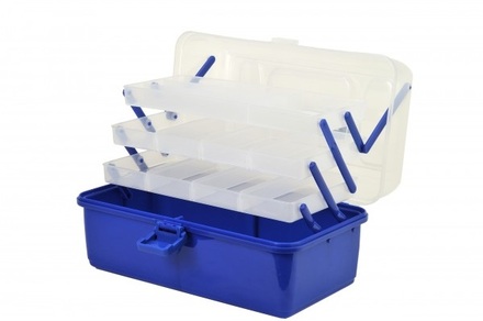 Shakespeare Cantilever Box 'Clear/Blue' Viskoffer (36x20x20cm)