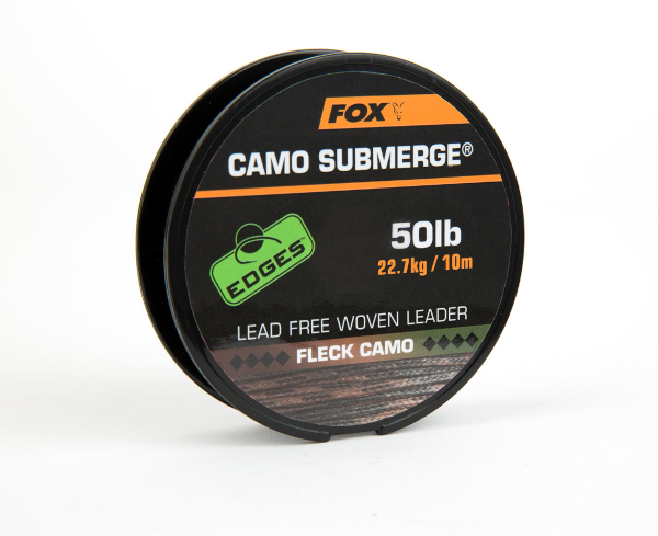 Fox Edges Submerge Camo Lead Free Woven Leader - Fox Edges Submerge Camo Lead Free Woven Leader 50lb (10m)