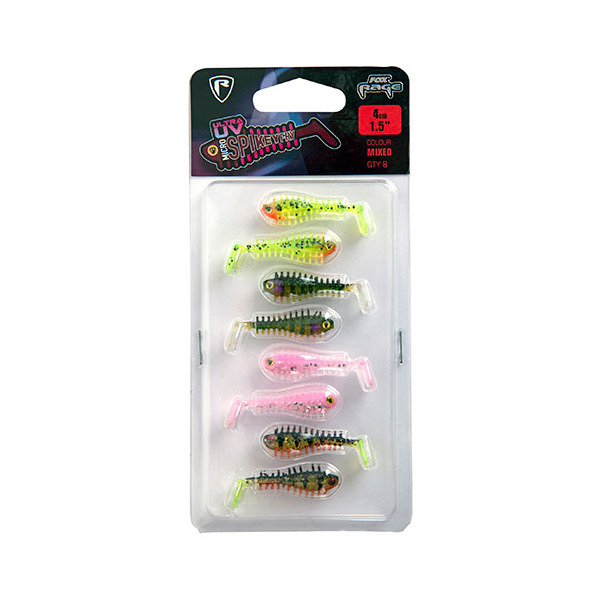 Fox Rage Micro Spikey Fry UV Mixed Colour Pack 8pcs