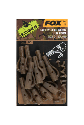 Fox Edges Camo Lead Clip + Pegs Maat 7 (10 stuks)