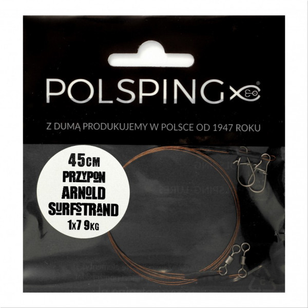 Polsping Arnold Surfstrand 1x7 Camo Leader 30cm (2 stuks)