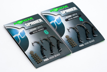 Korda Spinner Hook Sections Inc. Hook Beads Krank 6 (3stuks)