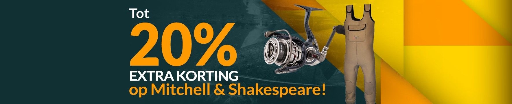Category topbanner: Tot 20% Mitchell & Shakespeare