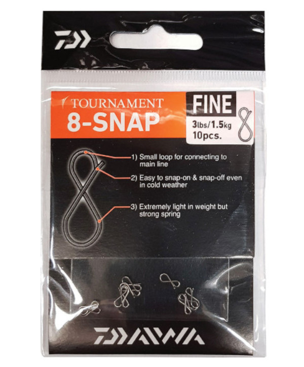 Daiwa Tournament 8-Snap, 10 stuks