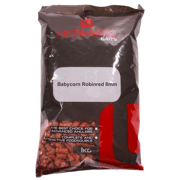 Ultimate Baits Babycorn Pellets Pakket - Ultimate Baits Babycorn 8mm, Robinredn 8mm, Robinred