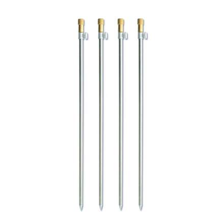 Zebco Bank Stick RVS 60-100cm, 4 stuks!