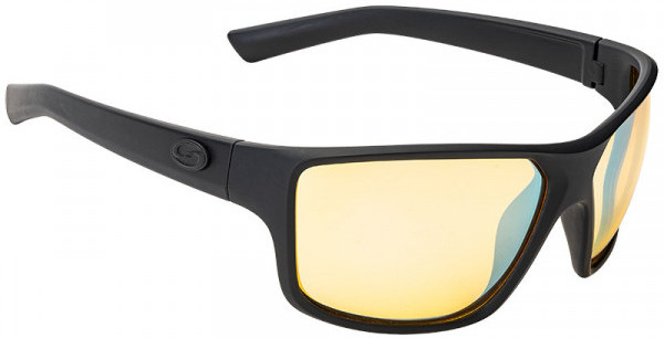 Strike King S11 Optics Zonnebril - Clinch Matte Black Frame / Yellow Silver Mirror Glasses