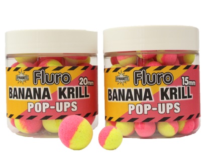 Dynamite Fluro Two Tone Pop-ups 'Krill & Banana' (20mm)