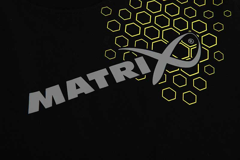 Matrix Hex Print T-Shirt Black