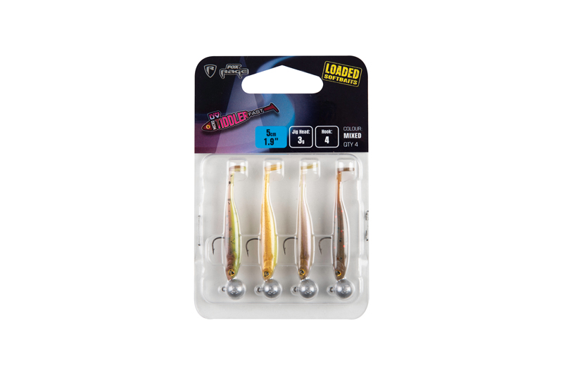 Fox Rage Micro Tiddler Fast Mixed UV Colour Pack Loaded 5cm + 3g (4pcs)