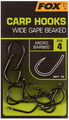 Fox Carp Hooks Wide Gape Beaked